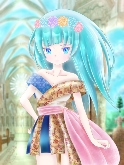 ユッシー@潮浜優さんの線画お借りしました♪