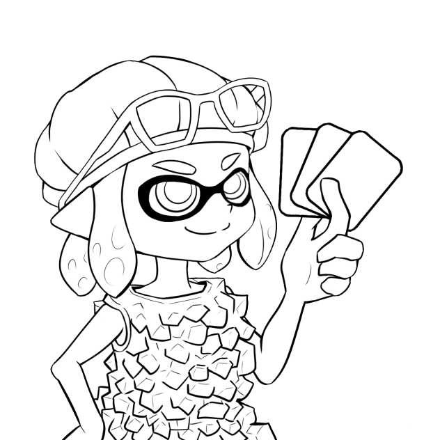 ナワバトラーで勝負するかい？線画