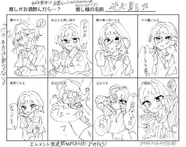 夏目がお酒を飲んだら？