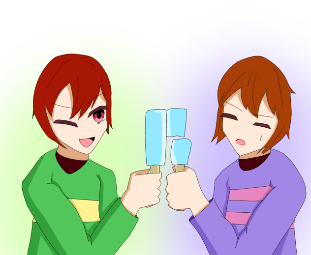 アイスを半分こ