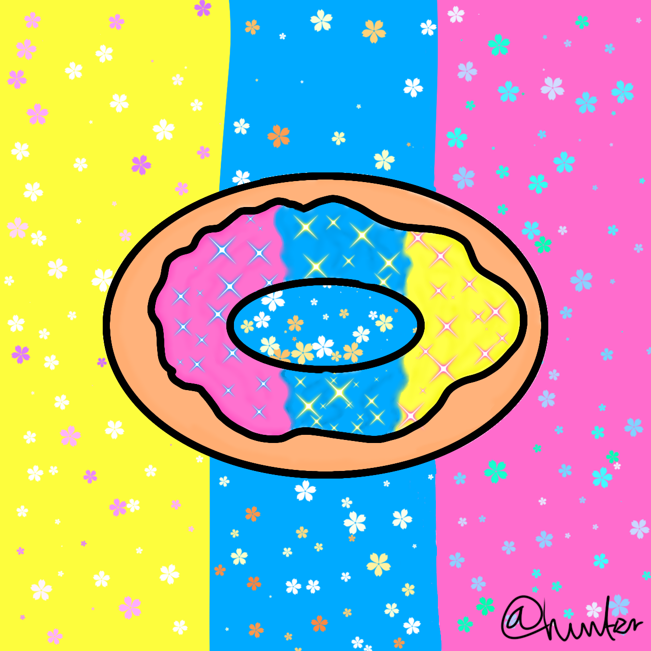 Pride doughnut- Pansexual - ibisPaint