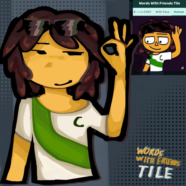 words with friends tile but humanized