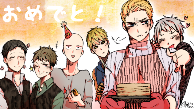 お祝い絵 (親友、師弟、芋兄弟)