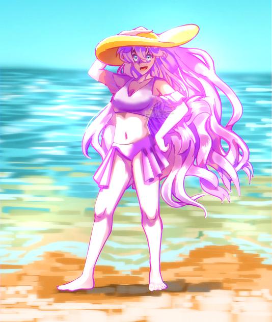 Noelle Celestia on the beach