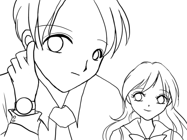 午前0時、キスしに来てよ　塗り絵