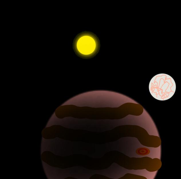 sun’ Jupiter and its moon europa - ibisPaint
