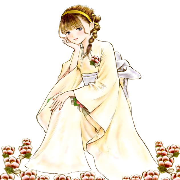着物の女の子。