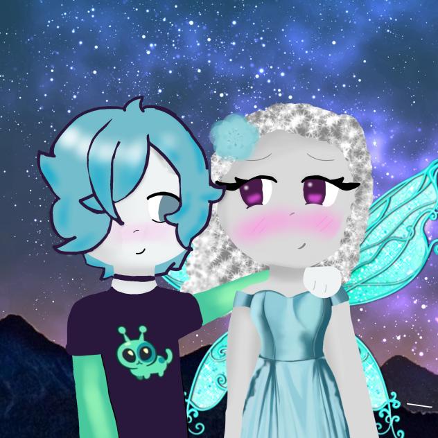 Myrtille and Silver 🩵🤍