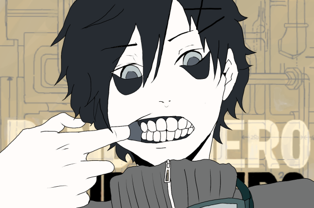 髪下ろし黒尾パンダヒーロー