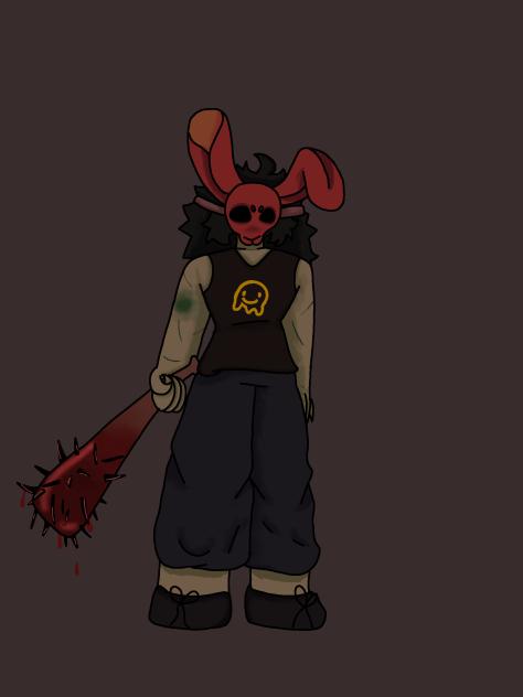 Alice with the Red rabbit mask