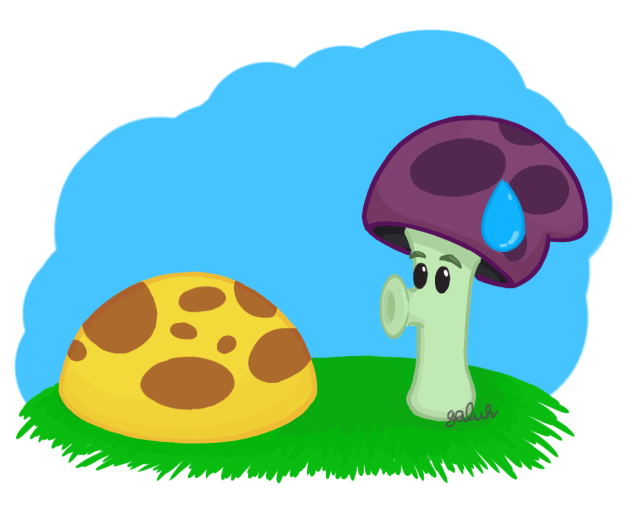 pvz sun shroom and scaredly - shroom
