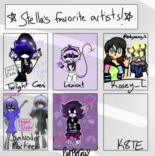 Stella’s favorite artists!