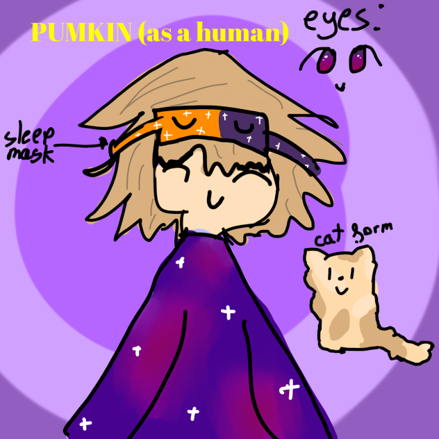 Pumkin as a human (The Cat Show)