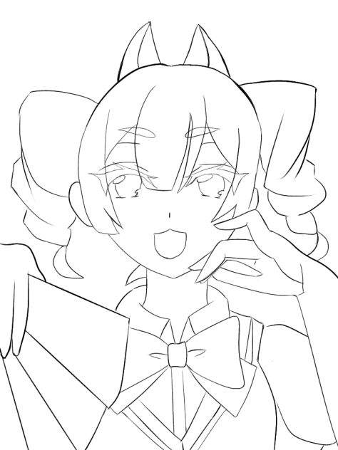 【線画】りりすちゃん