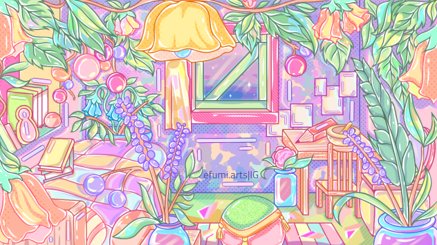 Arrietty bedroom interior - ibisPaint