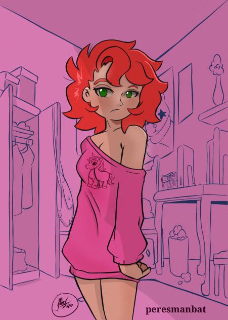 Angel , em seu quarto.( Minha O.C)