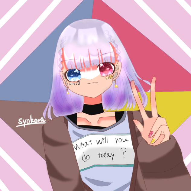 白髪オッドアイが描きたかったんだ…
