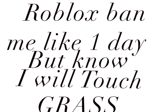 it’s ok at least I touch grass tomorrow