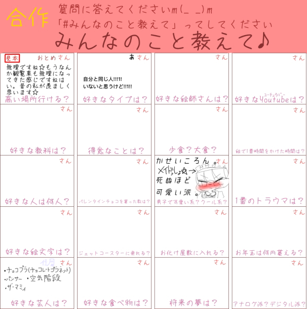 みんなのこと教えた（？）