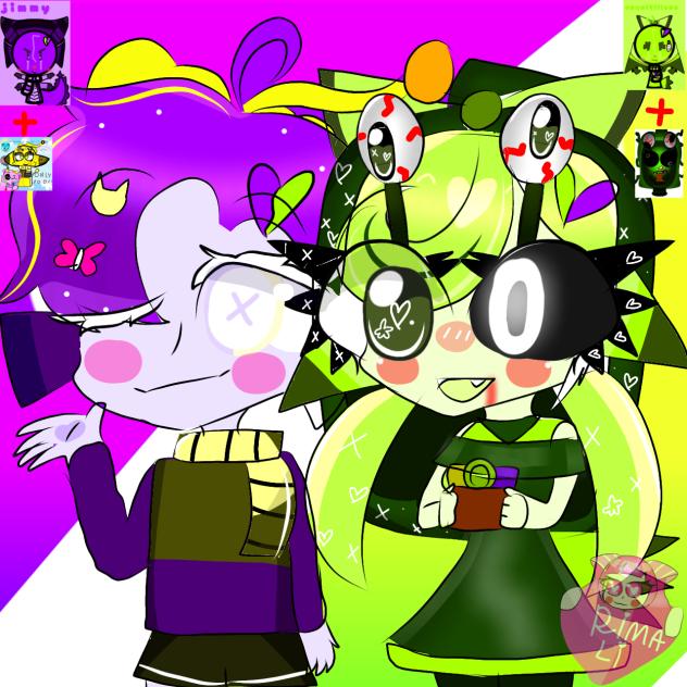 Tina x jim to sasha and maya sprinkle 💜💚