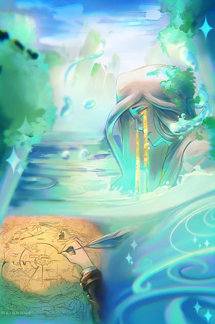 Water Goddess Statue - ibisPaint