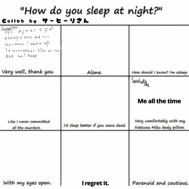 How do you sleep at night