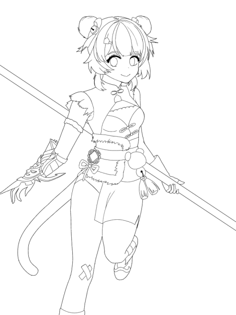 Xang-wan ll Xangling x Wanwan ll lineart