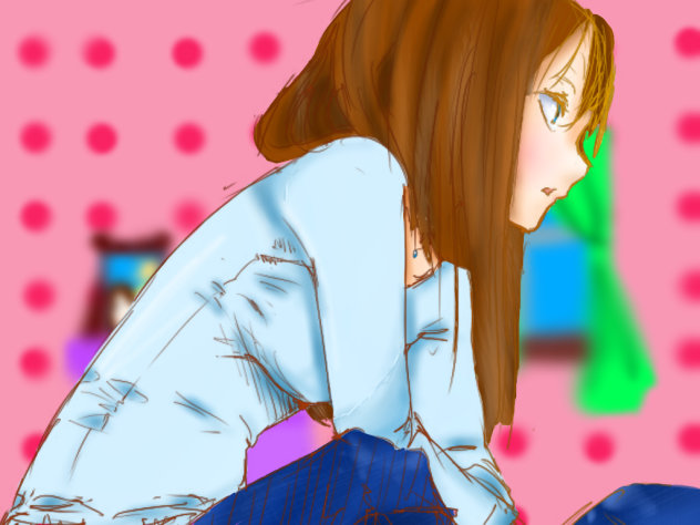 girl in her bedroom