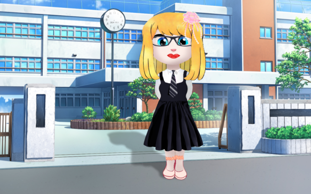 Anime angela in school