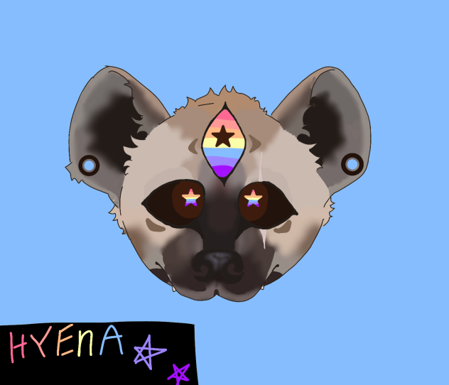 hyena mask design FOR WRENN