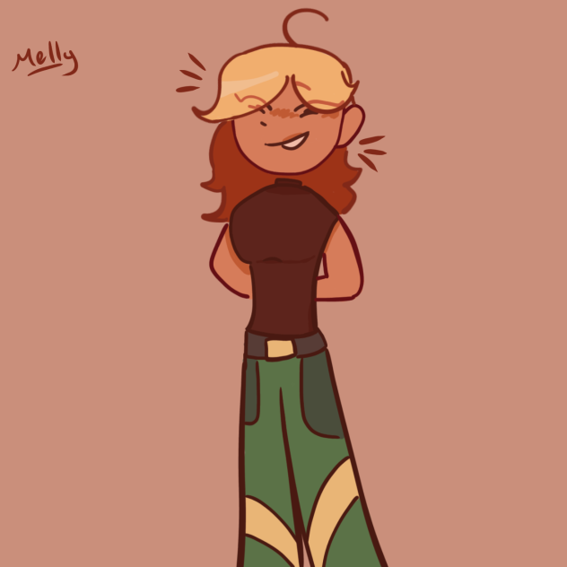 I wonder what is she laughing about..