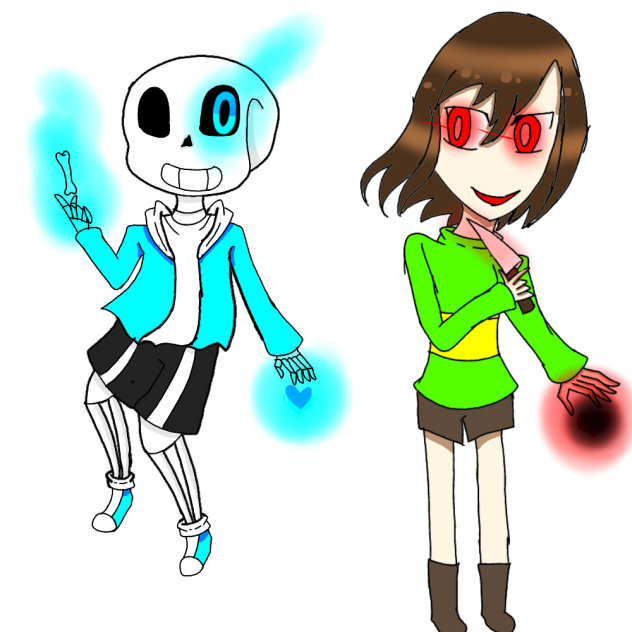 Sans vs Chara - ibisPaint