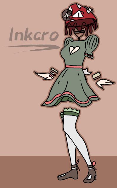 Inkcro (new oc) sketch!