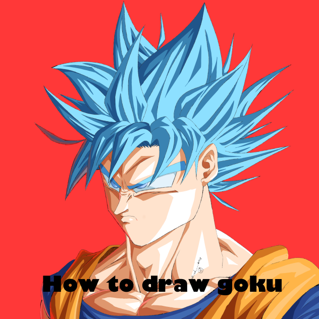 How to draw ssj blue goku…Timelapse