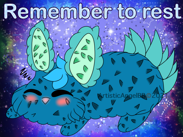 Blue Self Care Sea Bunny Remember To Res