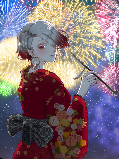 花火と浴衣