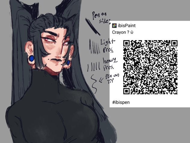 crayon pencil brush+fem suguru geto
