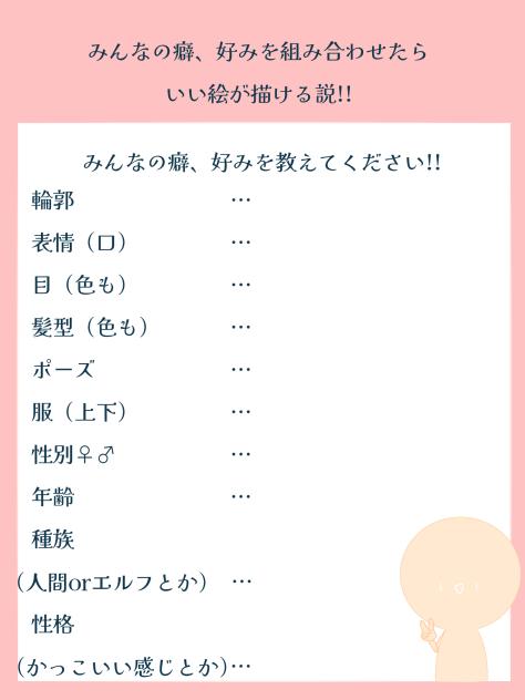 みんなの癖、好みを組み合わせたら、いい絵が描ける説!!