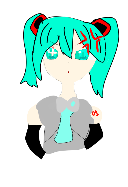 怒ってる初音ミク