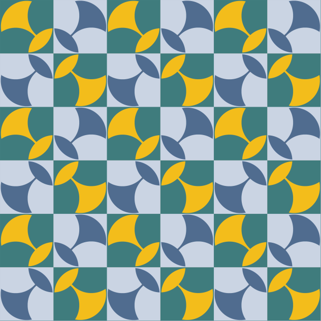 Retro Fabric Pattern Blue