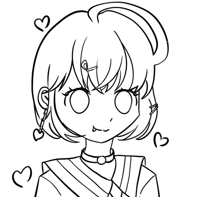 Colouring of a cute girl