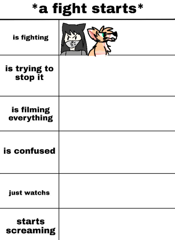 a fight starts collab