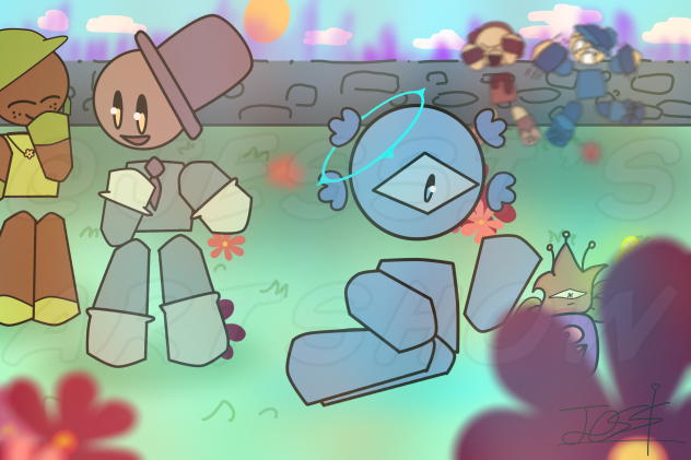 Fun time in Abby's garden - ibisPaint