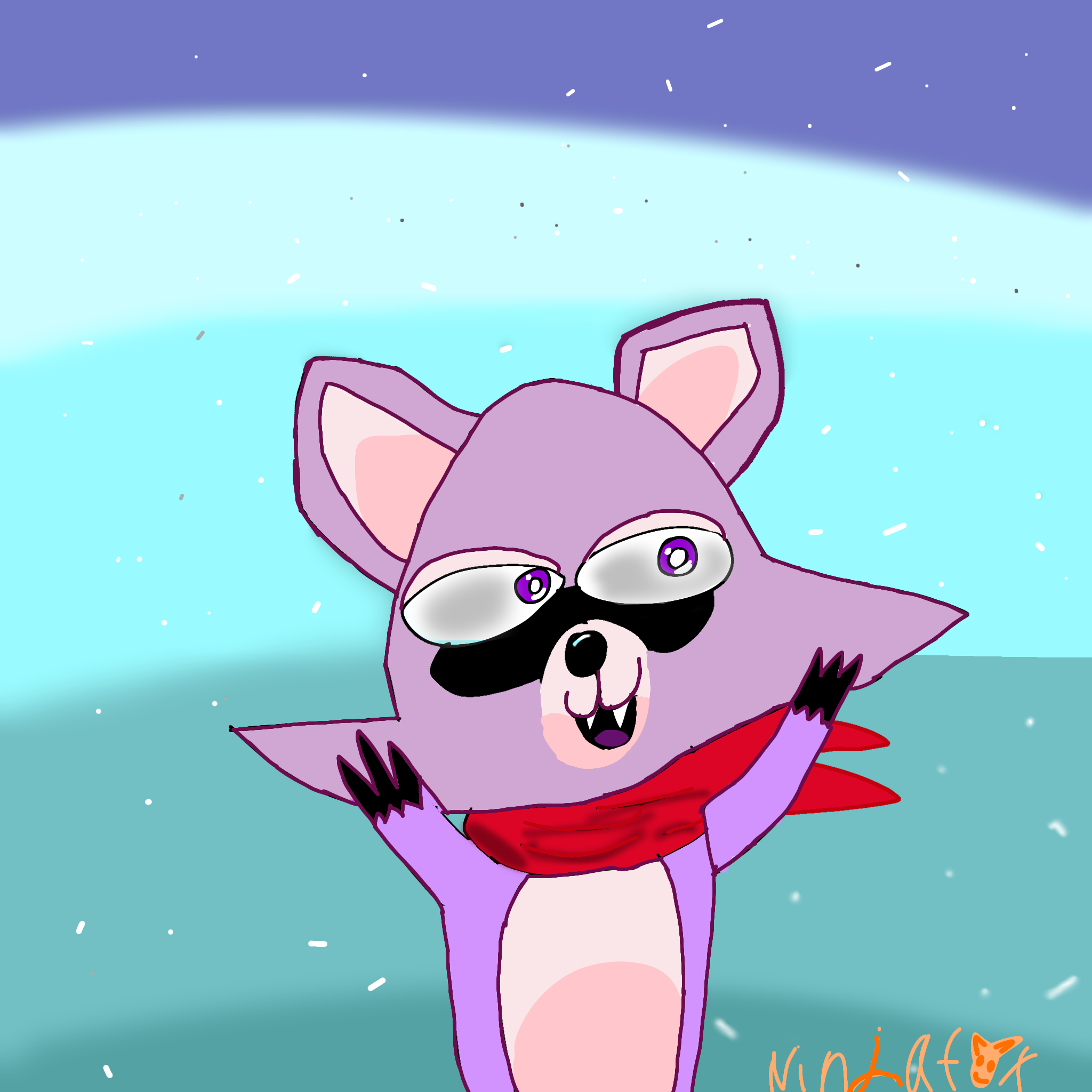 Rambly the raccoon redraw - ibisPaint