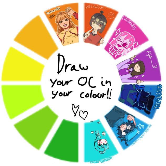✨️Draw your oc in your color ❤️🧡💛💚💙🩵💜🩷✨️