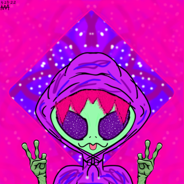 Peace Sign Alien - ibisPaint