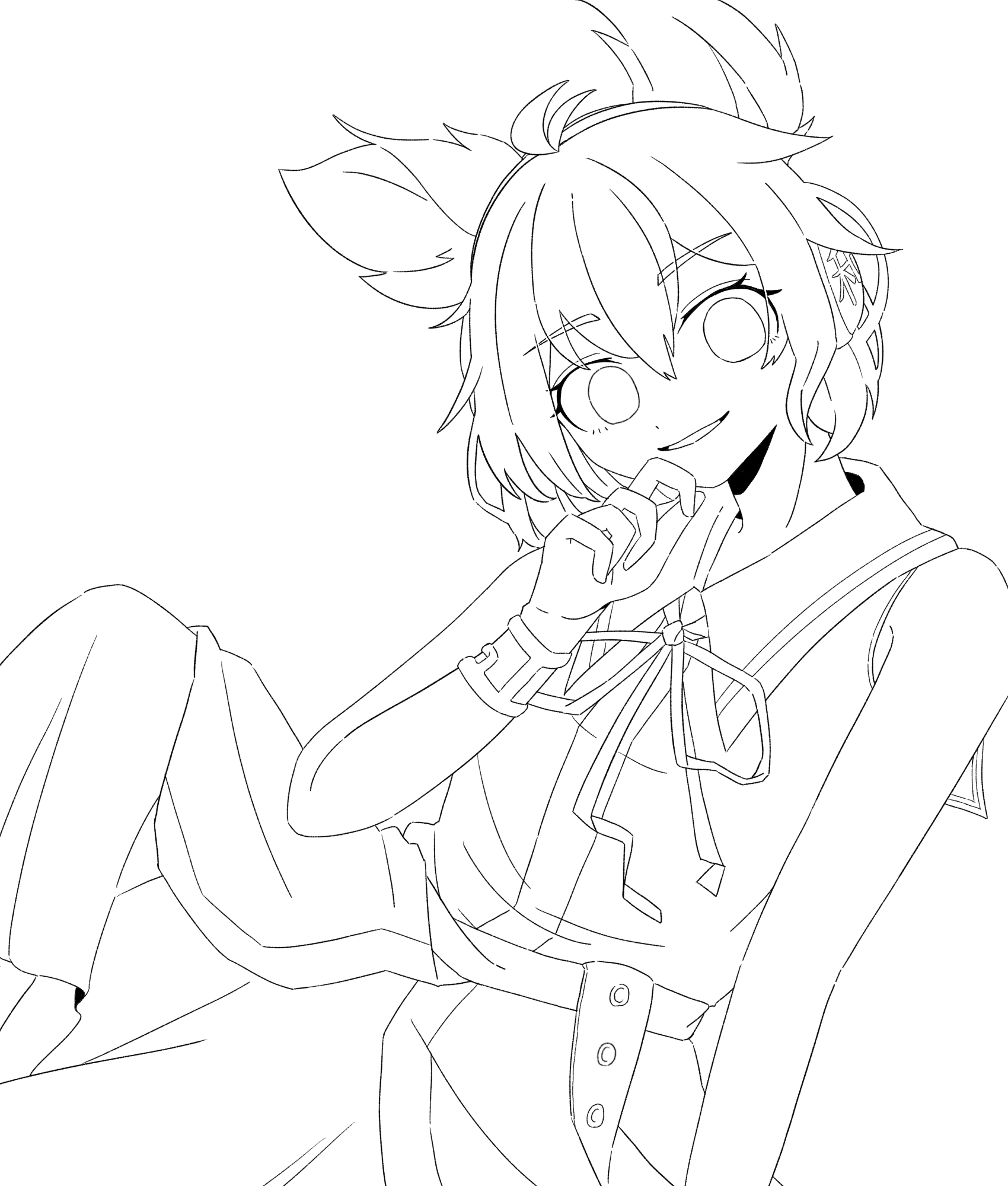 豊聡耳神子 線画 Ibispaint