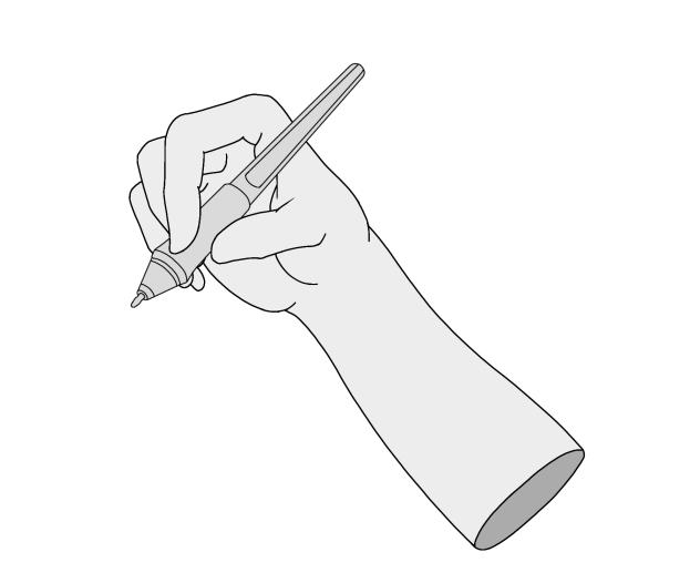 Hand with digital pen 2