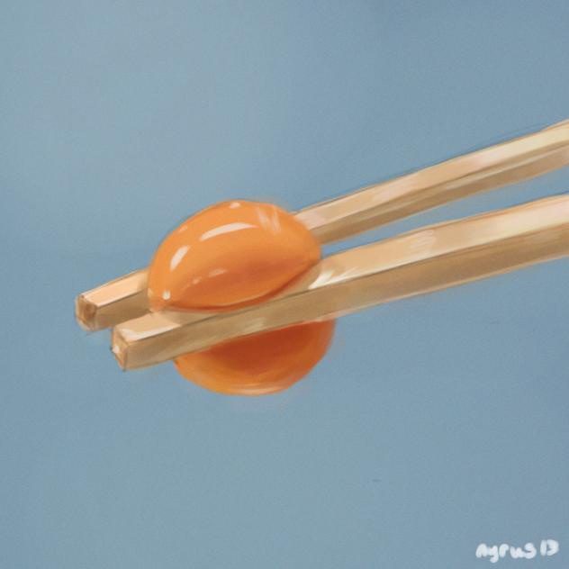 Egg chopstick 🟠🥢