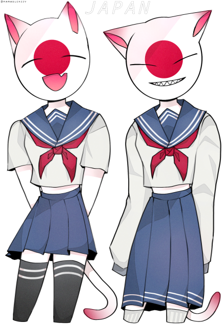 Japan Character Design - Countryhumans